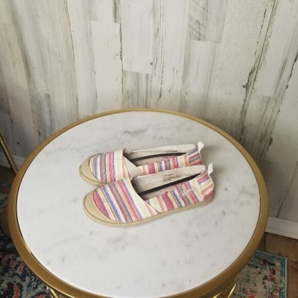 SUGAR EVERMORE ESPADRILLE SLIP-ON SHOES Stripe Rainbow - Picture 2 of 5